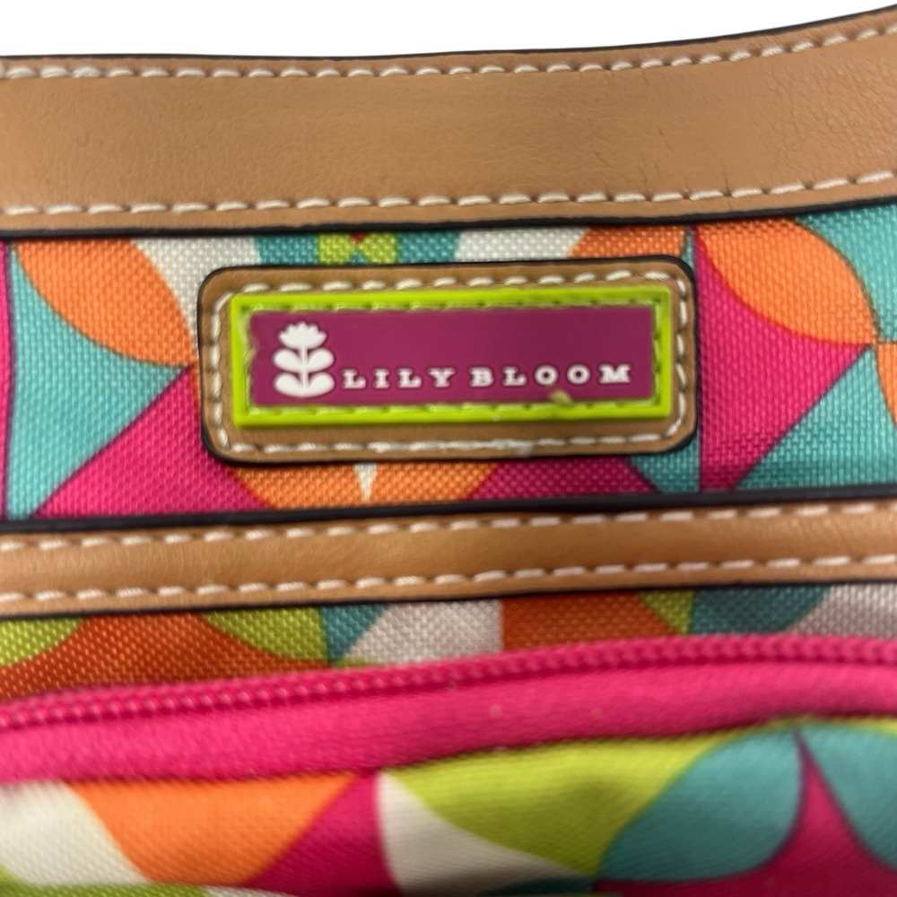 Lily Bloom Multicolor Geometric Mini Crossbody  Eco Friendly Recycled Fabric - Picture 3 of 8